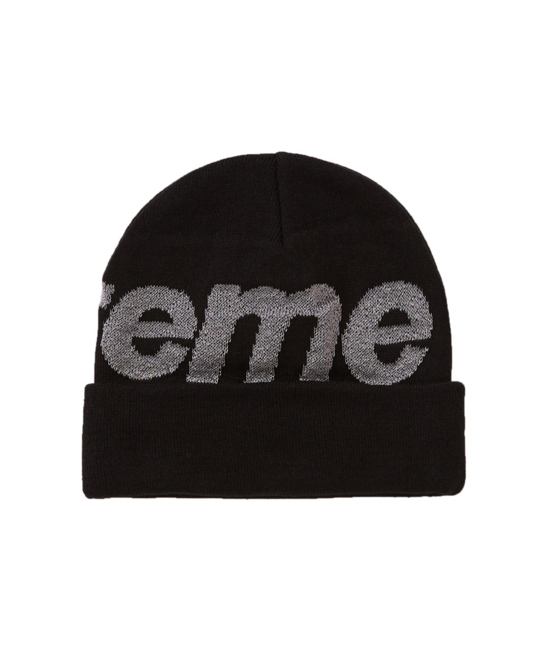 SUPREME Черная синтетическая шапка, фото 2