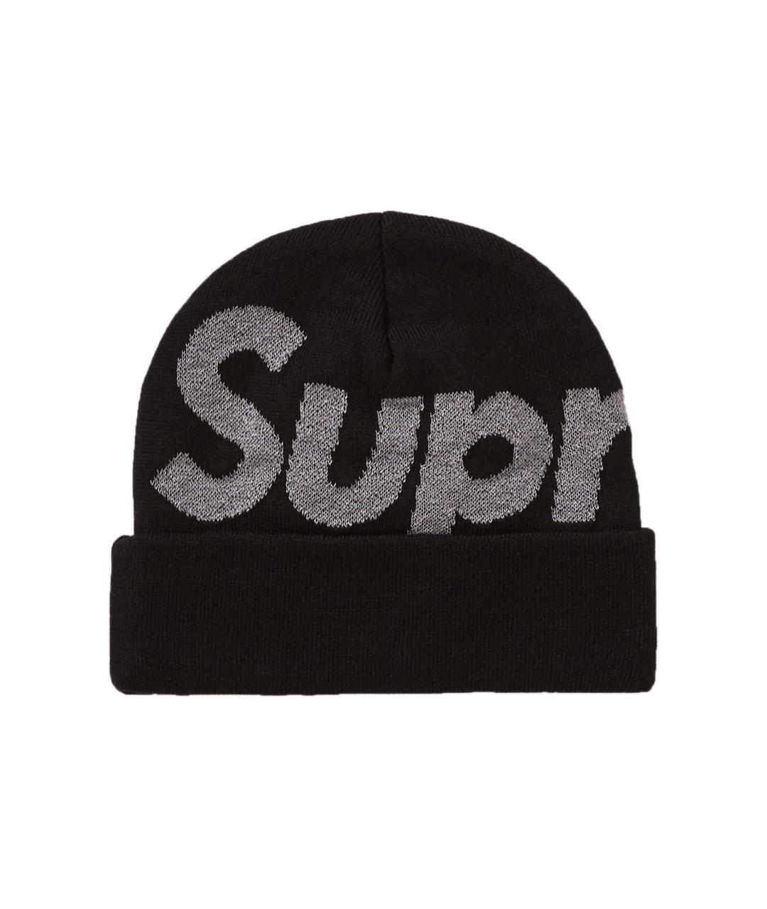 SUPREME Черная синтетическая шапка, фото 1