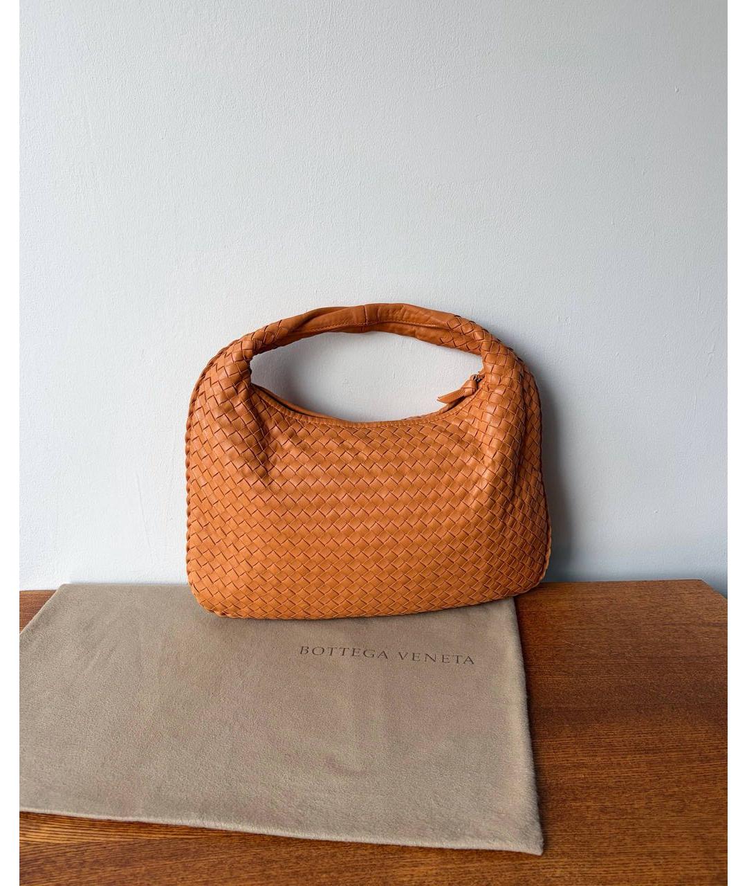 BOTTEGA VENETA Оранжевая кожаная сумка через плечо, фото 9