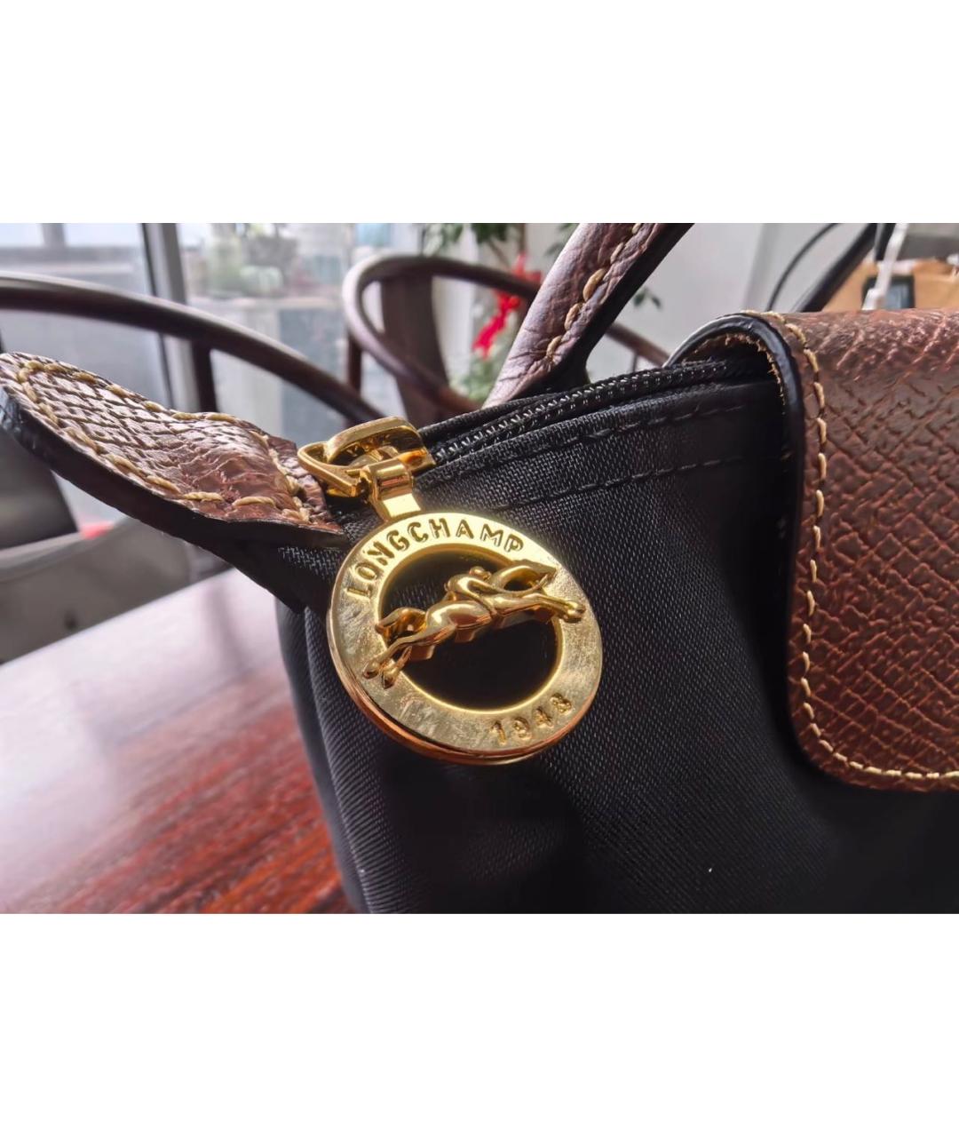 LONGCHAMP Черная сумка с короткими ручками, фото 6