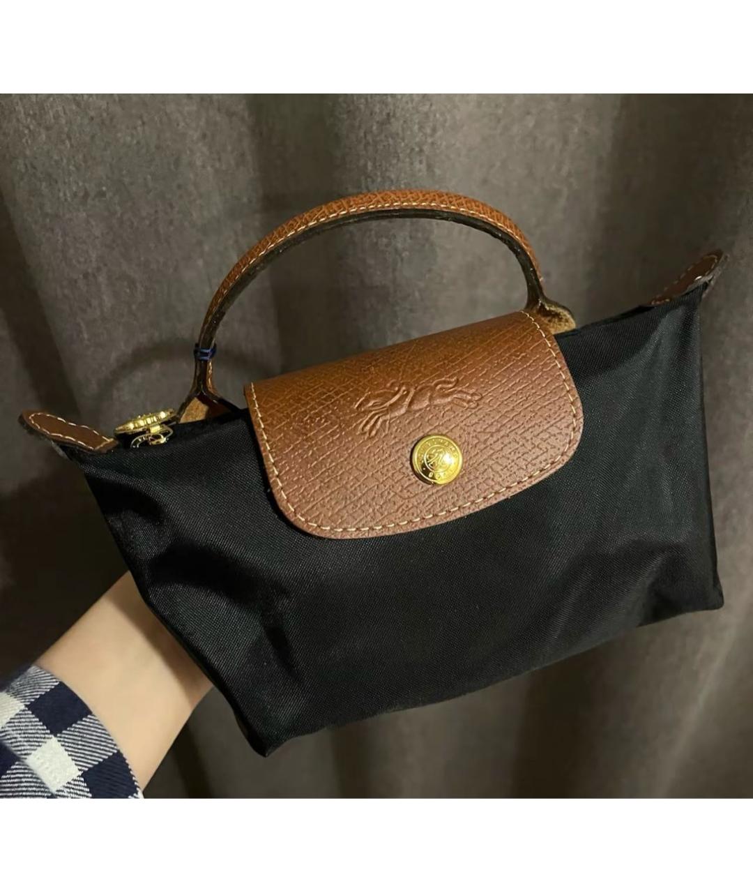 LONGCHAMP Черная сумка с короткими ручками, фото 5