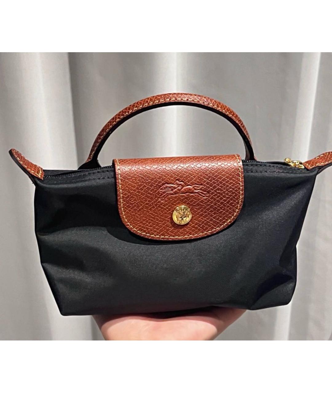 LONGCHAMP Черная сумка с короткими ручками, фото 8