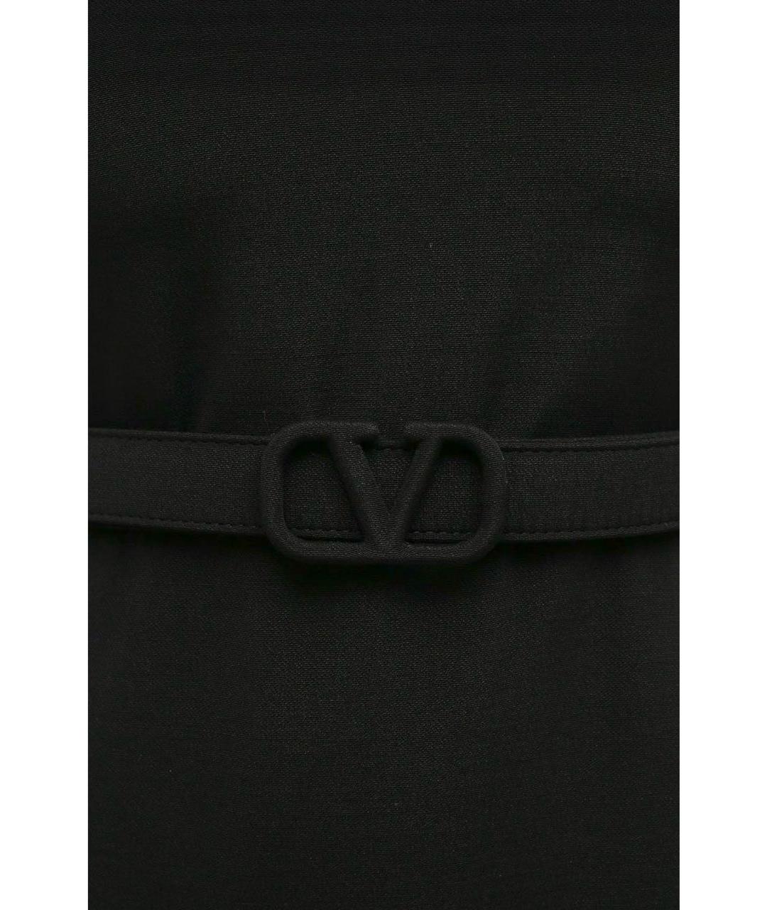VALENTINO Черное вискозное повседневное платье, фото 4