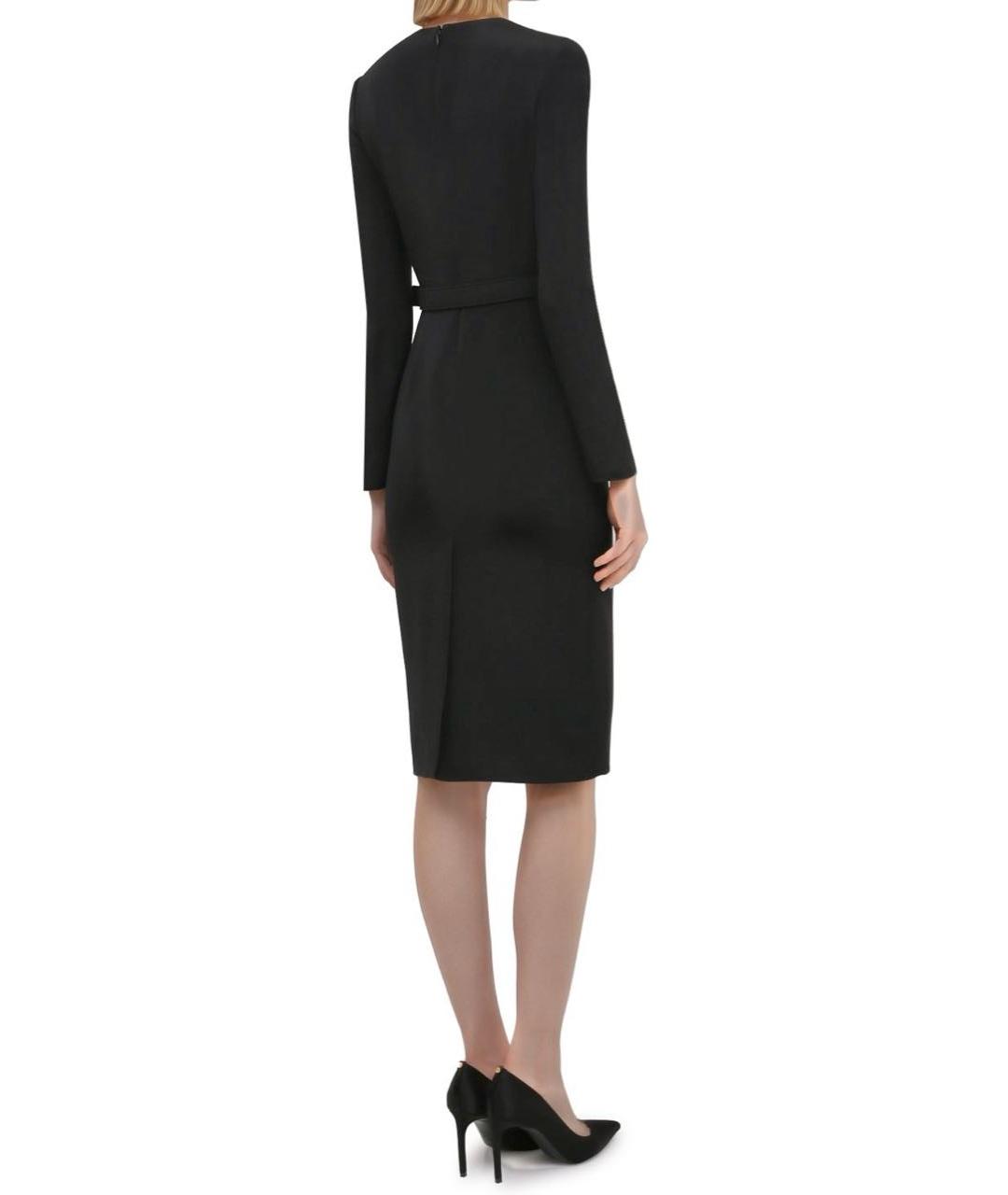 VALENTINO Черное вискозное повседневное платье, фото 2