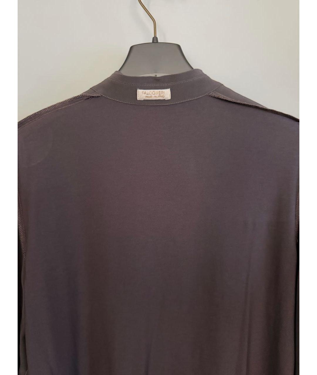 FALCONERI Коричневая шелковая рубашка, фото 3