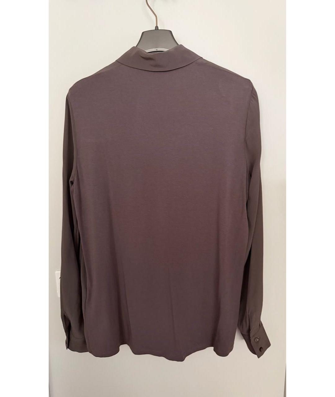 FALCONERI Коричневая шелковая рубашка, фото 2