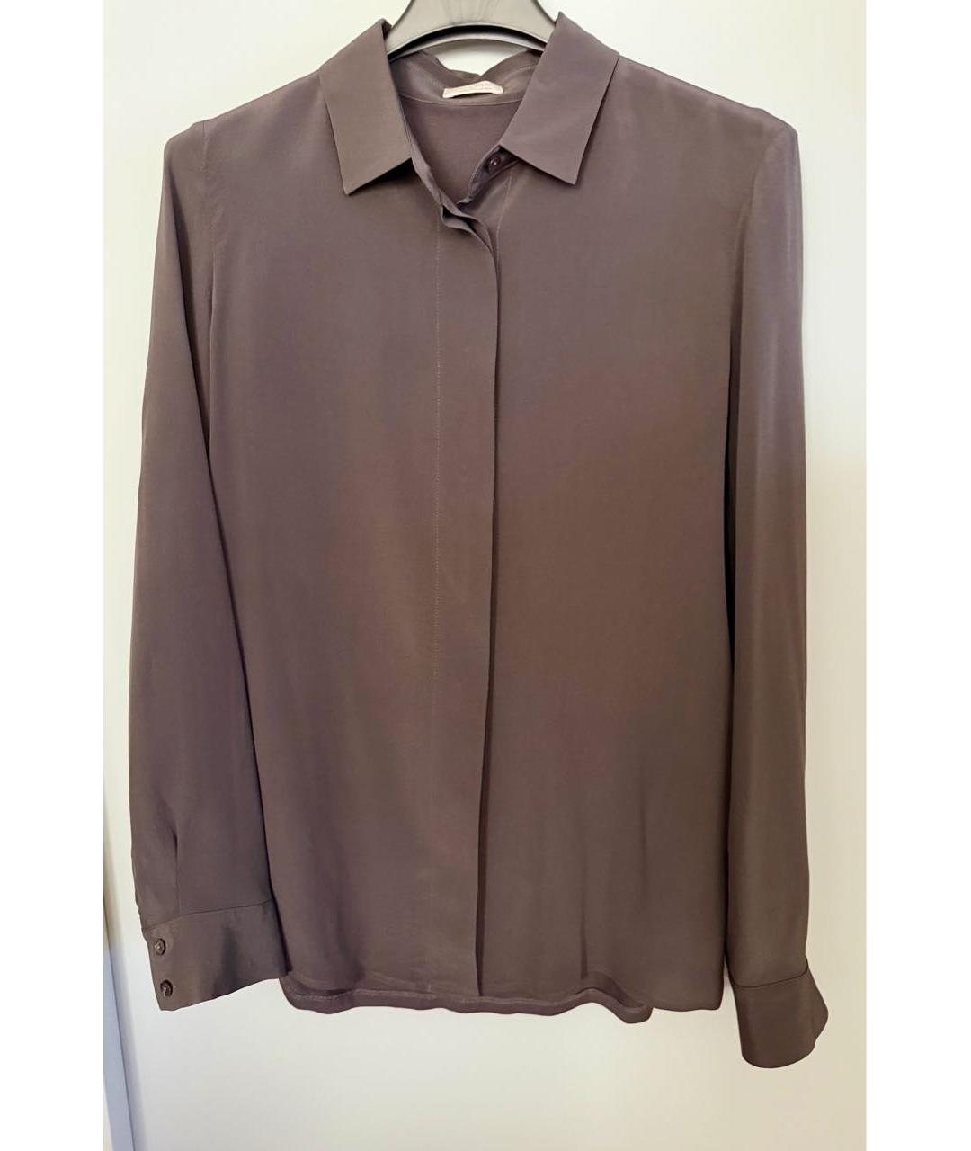FALCONERI Коричневая шелковая рубашка, фото 8