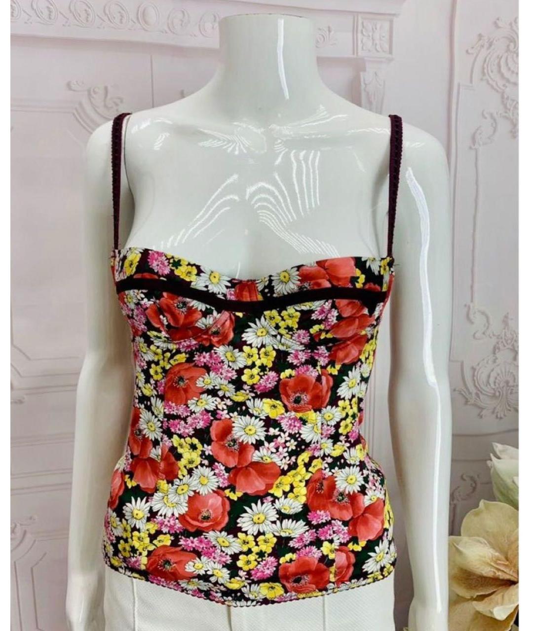 DOLCE&GABBANA Мульти полиэстеровая майка, фото 5