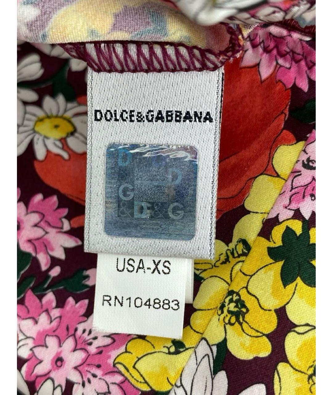 DOLCE&GABBANA Мульти полиэстеровая майка, фото 7