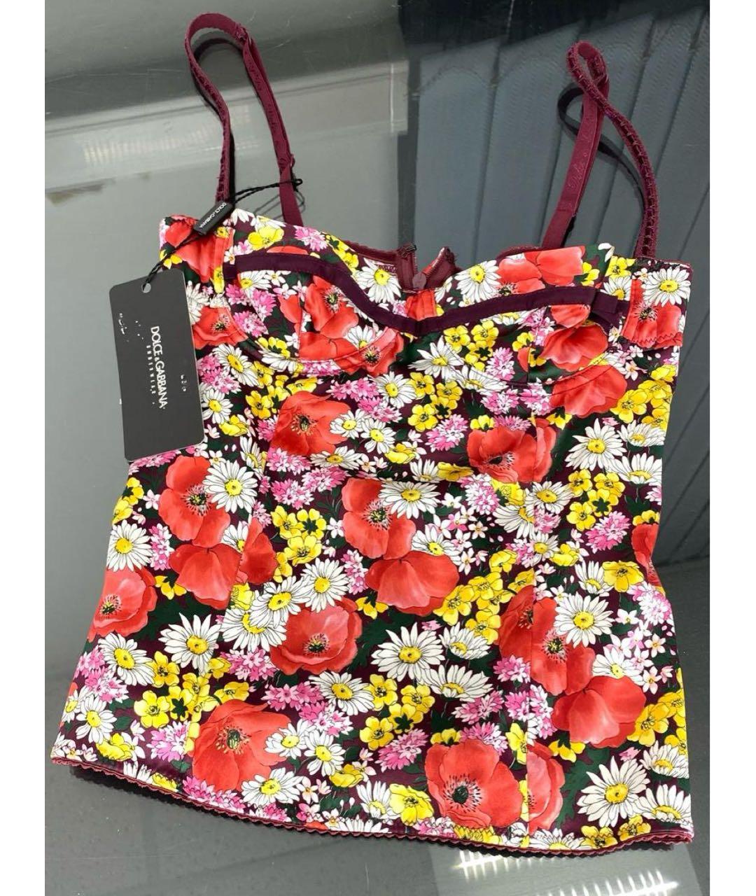 DOLCE&GABBANA Мульти полиэстеровая майка, фото 6