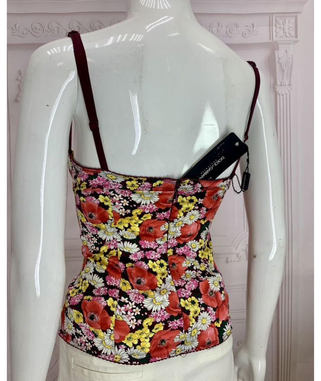 DOLCE&GABBANA Мульти полиэстеровая майка, фото 8