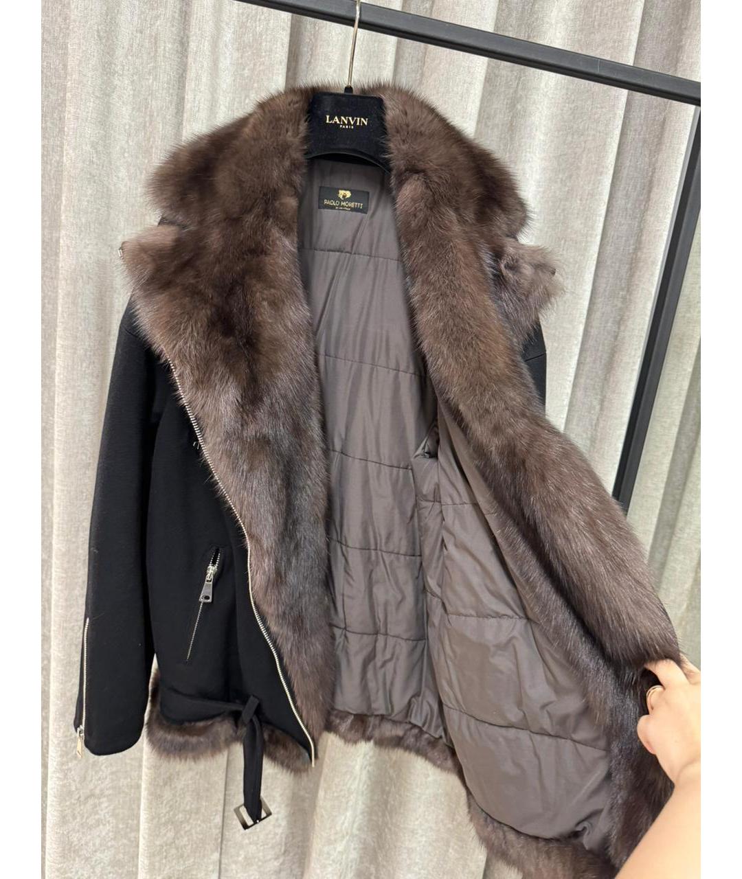 PAOLO MORETTI Черная кашемировая куртка, фото 6