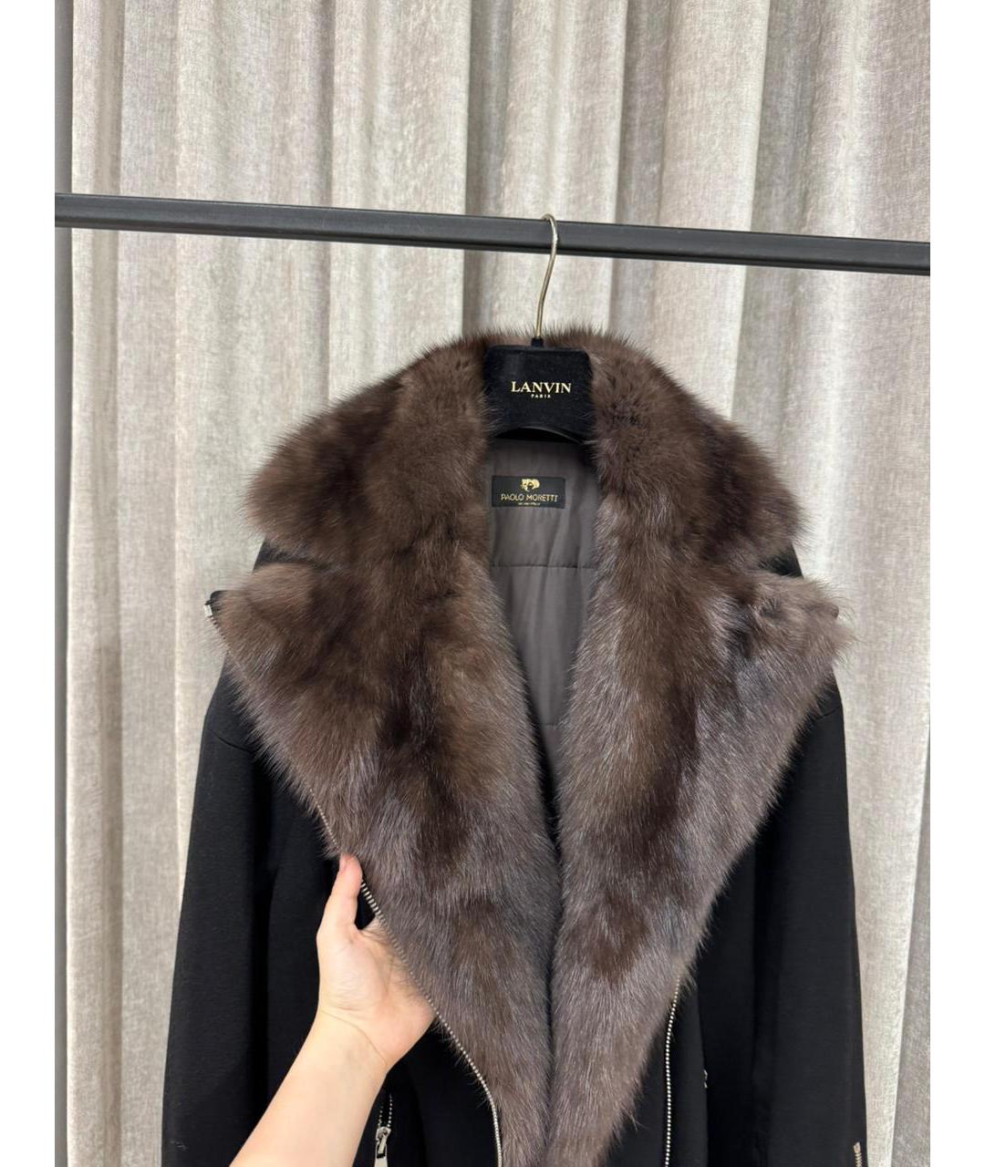 PAOLO MORETTI Черная кашемировая куртка, фото 7