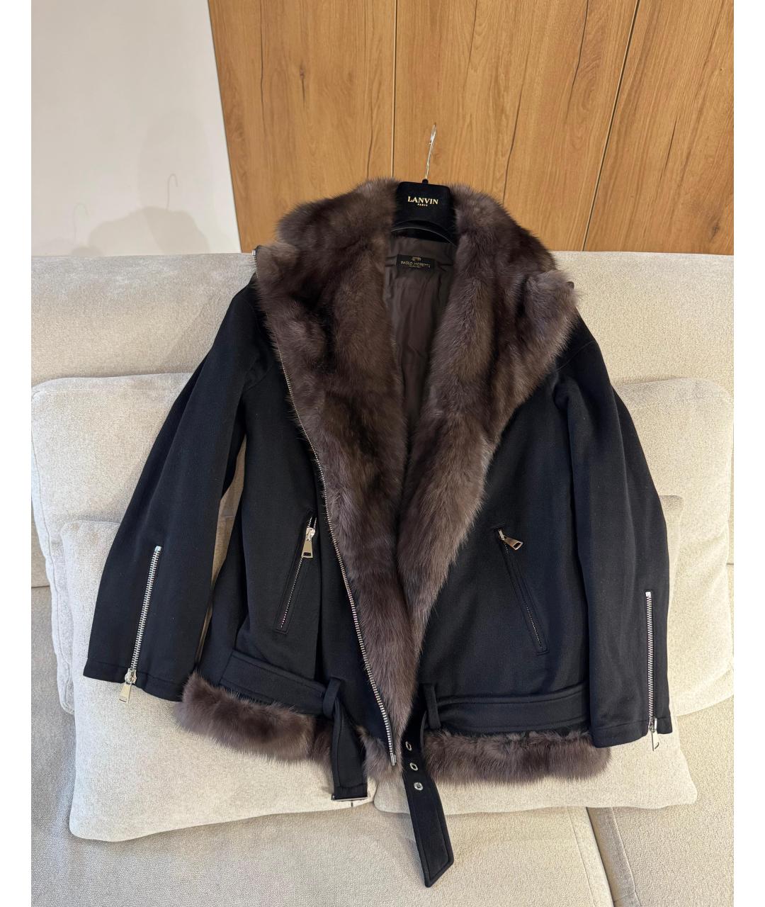 PAOLO MORETTI Черная кашемировая куртка, фото 10