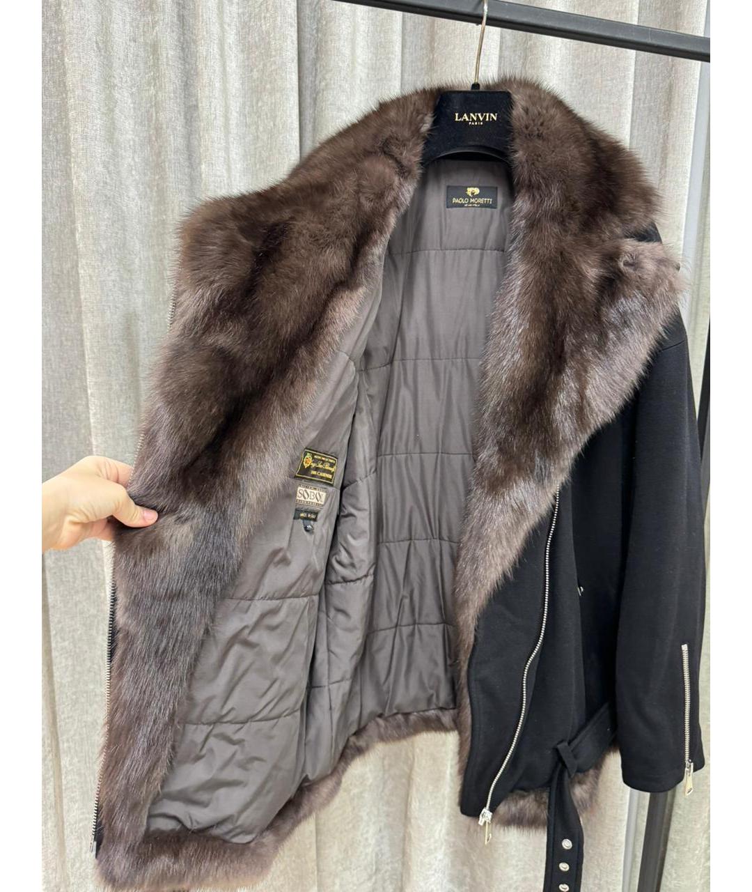 PAOLO MORETTI Черная кашемировая куртка, фото 5