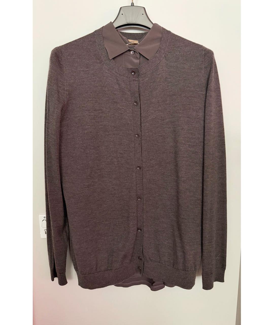 FALCONERI Коричневый кашемировый кардиган, фото 8