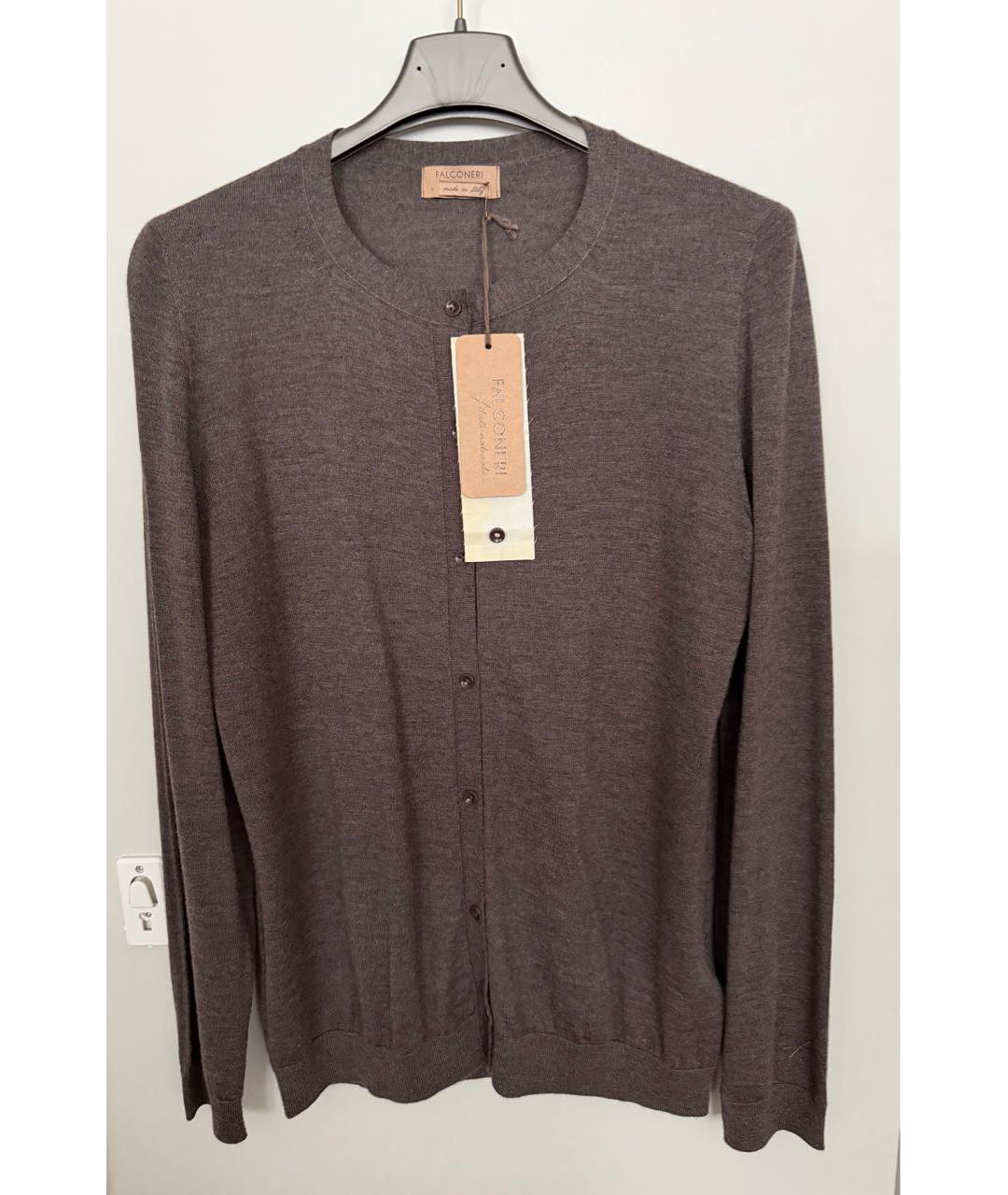 FALCONERI Коричневый кашемировый кардиган, фото 9