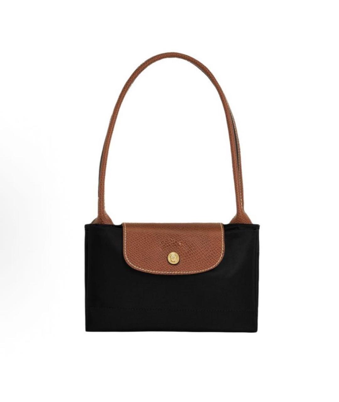 LONGCHAMP Черная тканевая сумка тоут, фото 5