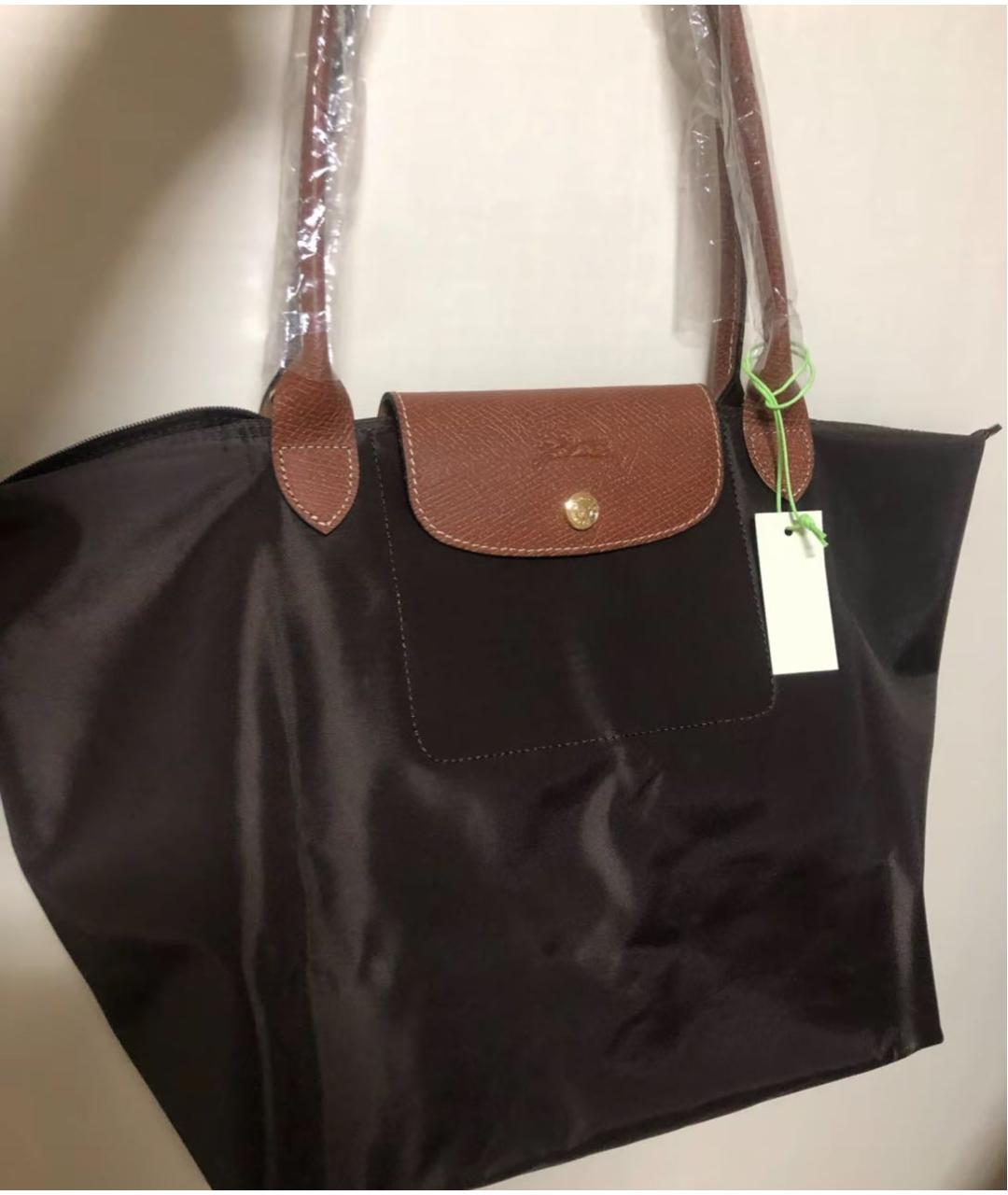 LONGCHAMP Черная тканевая сумка тоут, фото 8