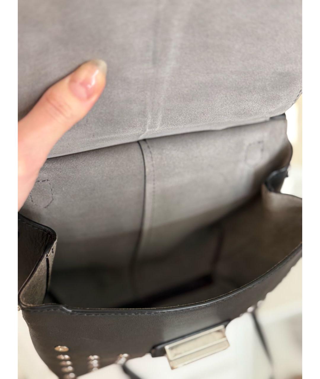 ALEXANDER WANG Черная кожаная сумка через плечо, фото 4