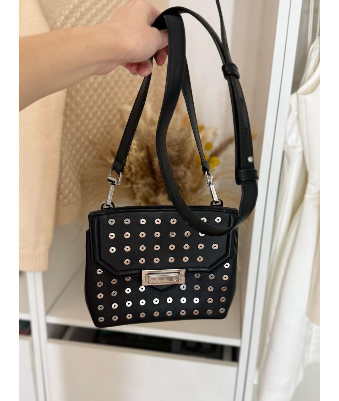 ALEXANDER WANG Черная кожаная сумка через плечо, фото 2