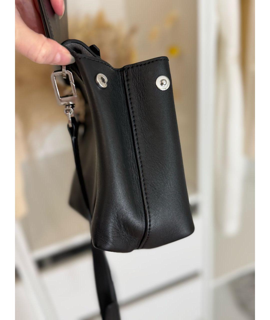 ALEXANDER WANG Черная кожаная сумка через плечо, фото 6