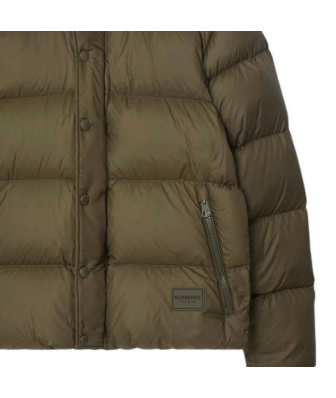 BURBERRY Хаки полиэстеровая куртка, фото 3