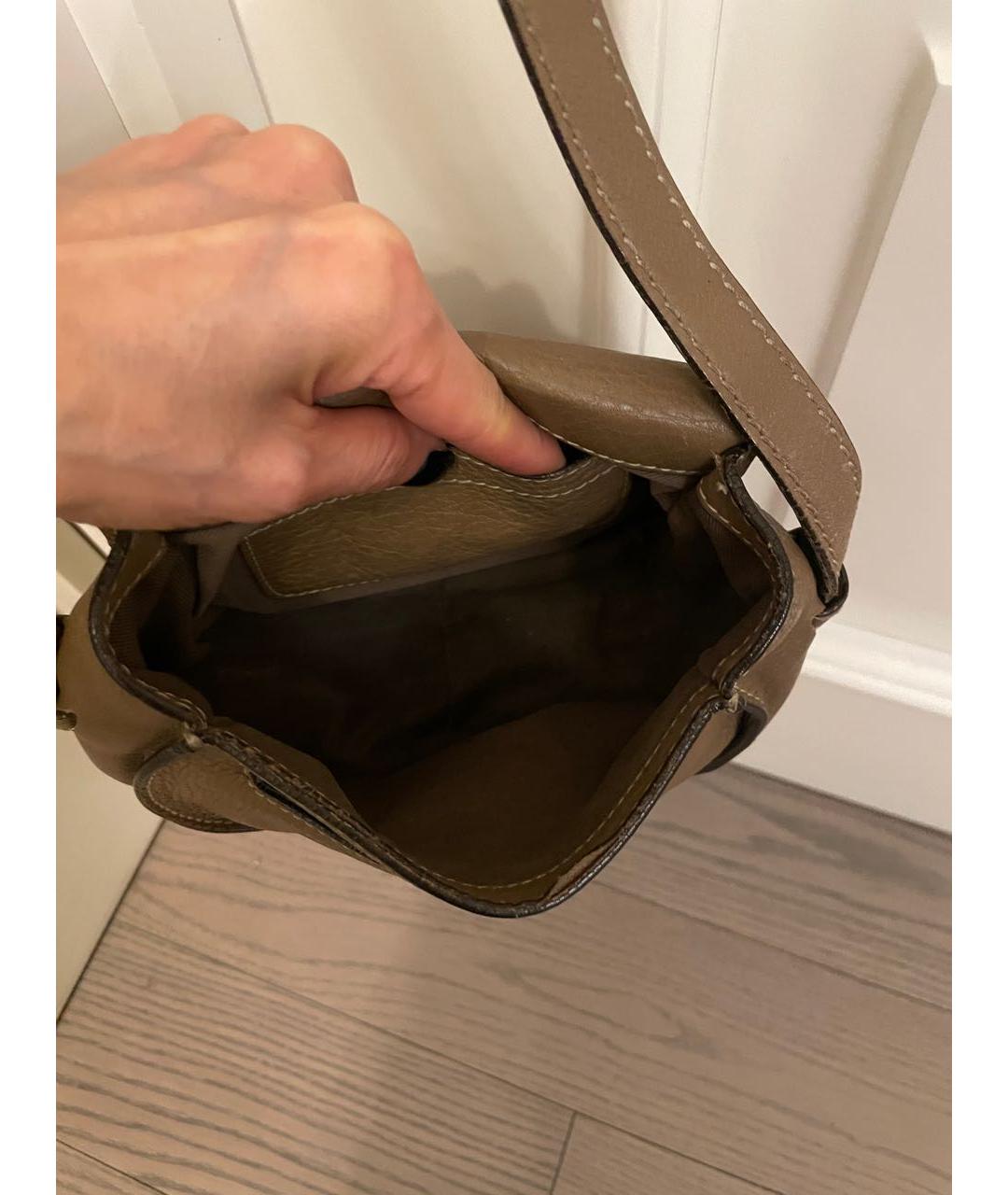 CHLOE Коричневая кожаная сумка через плечо, фото 4