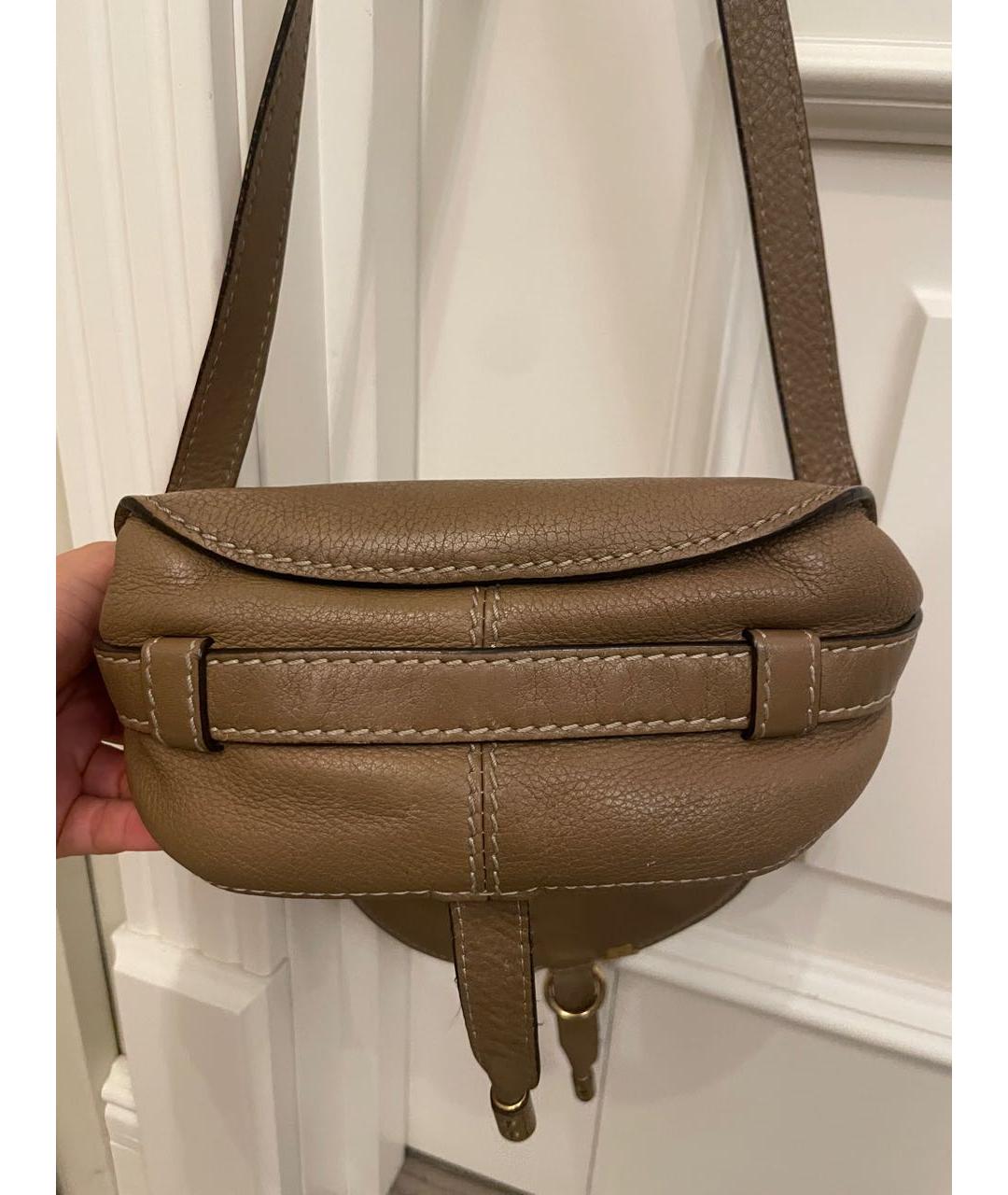CHLOE Коричневая кожаная сумка через плечо, фото 6