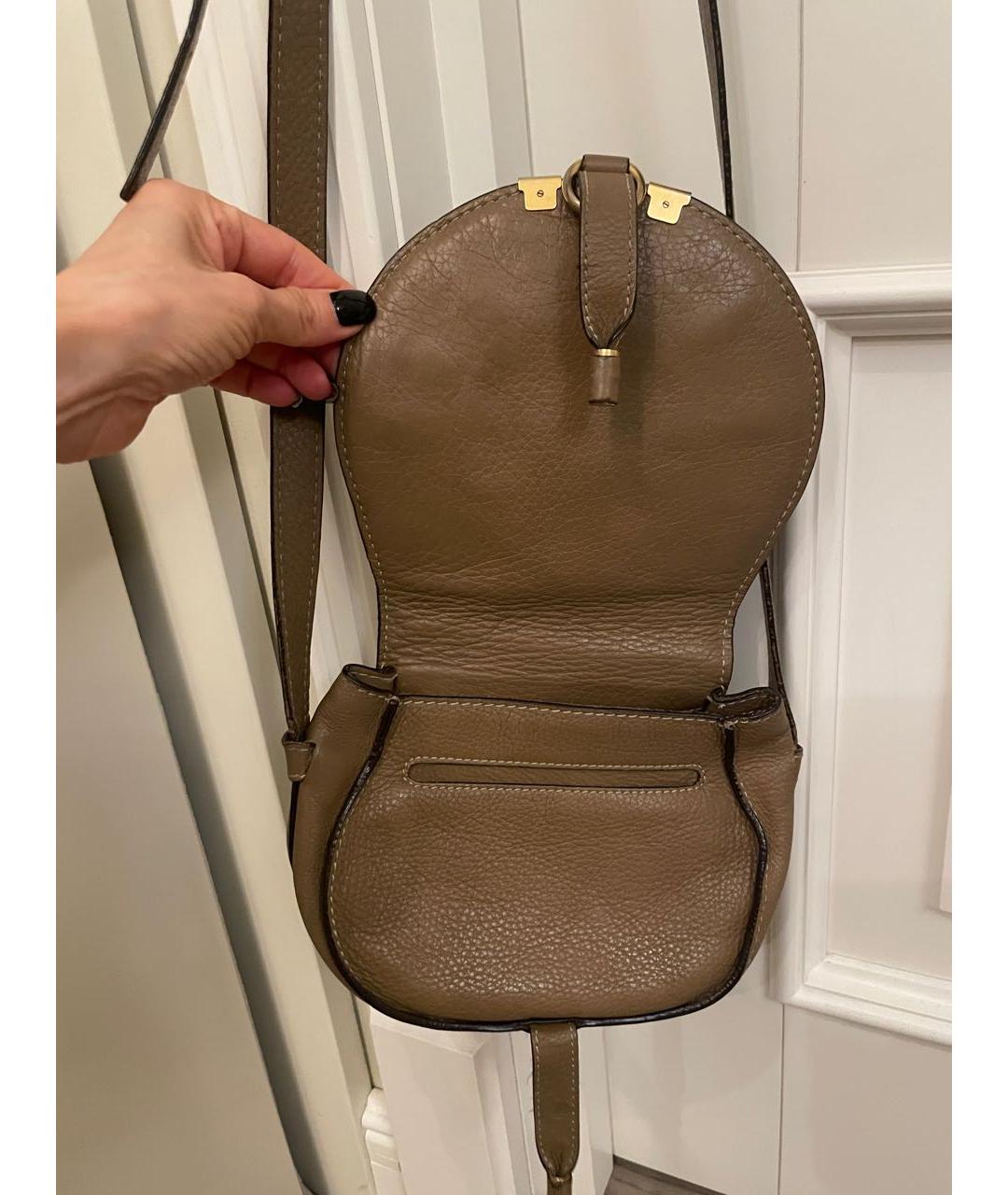 CHLOE Коричневая кожаная сумка через плечо, фото 5