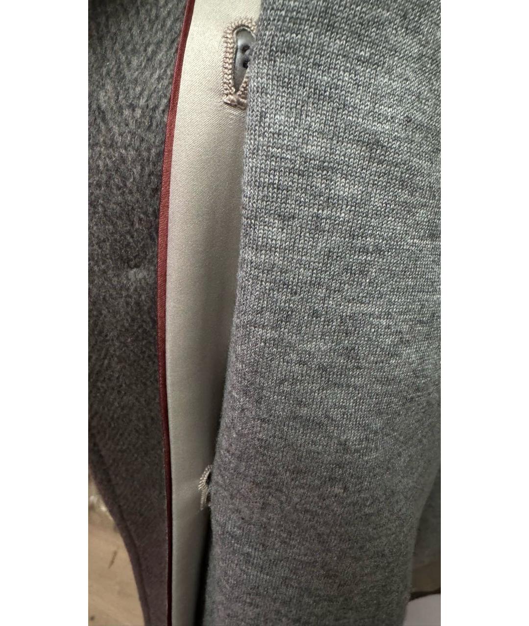 LORO PIANA Серое кашемировое пальто, фото 7