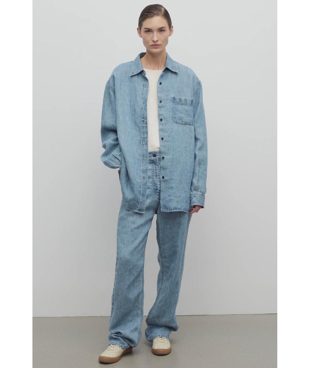 THE ROW Голубые прямые джинсы, фото 2