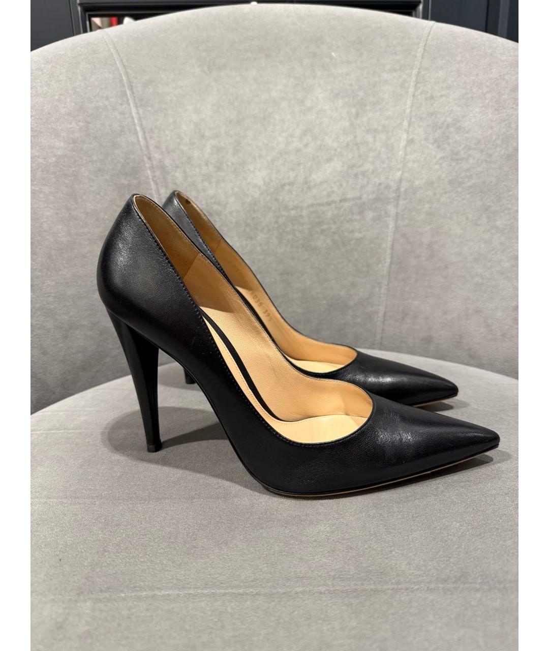 GIANVITO ROSSI Черные кожаные туфли, фото 7