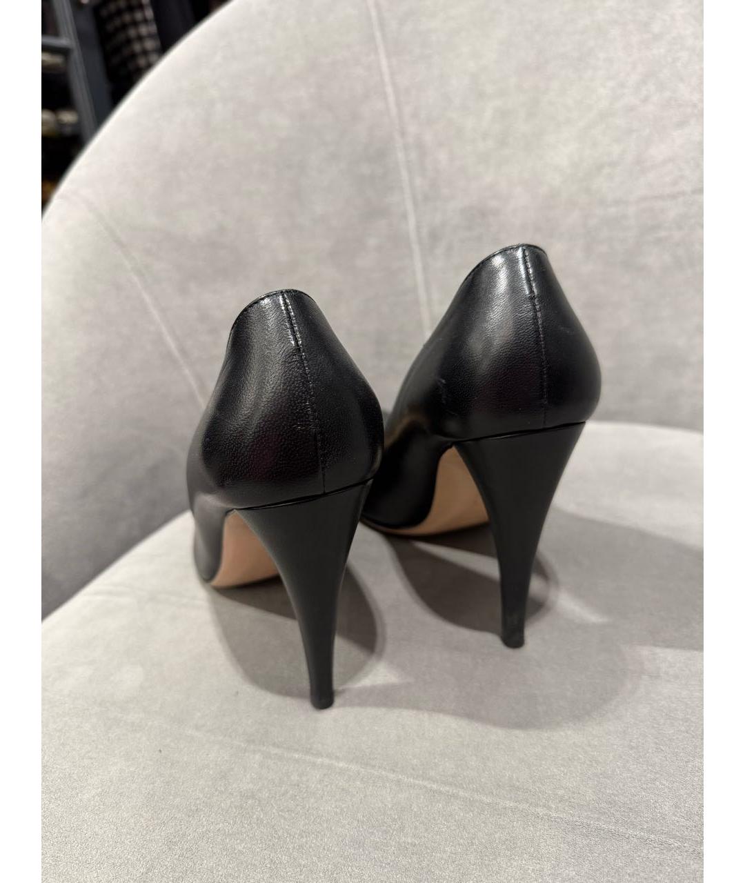 GIANVITO ROSSI Черные кожаные туфли, фото 4