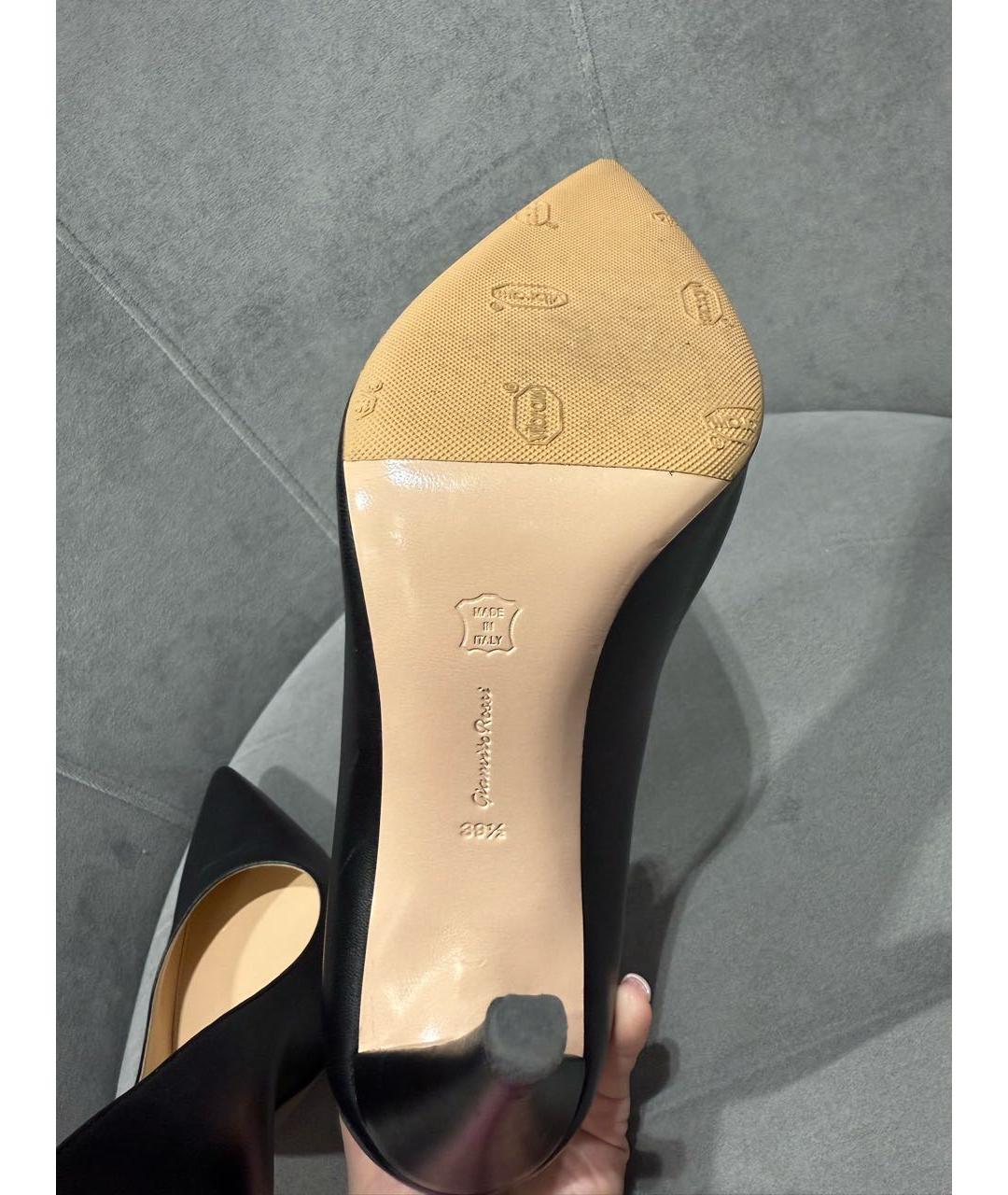 GIANVITO ROSSI Черные кожаные туфли, фото 6