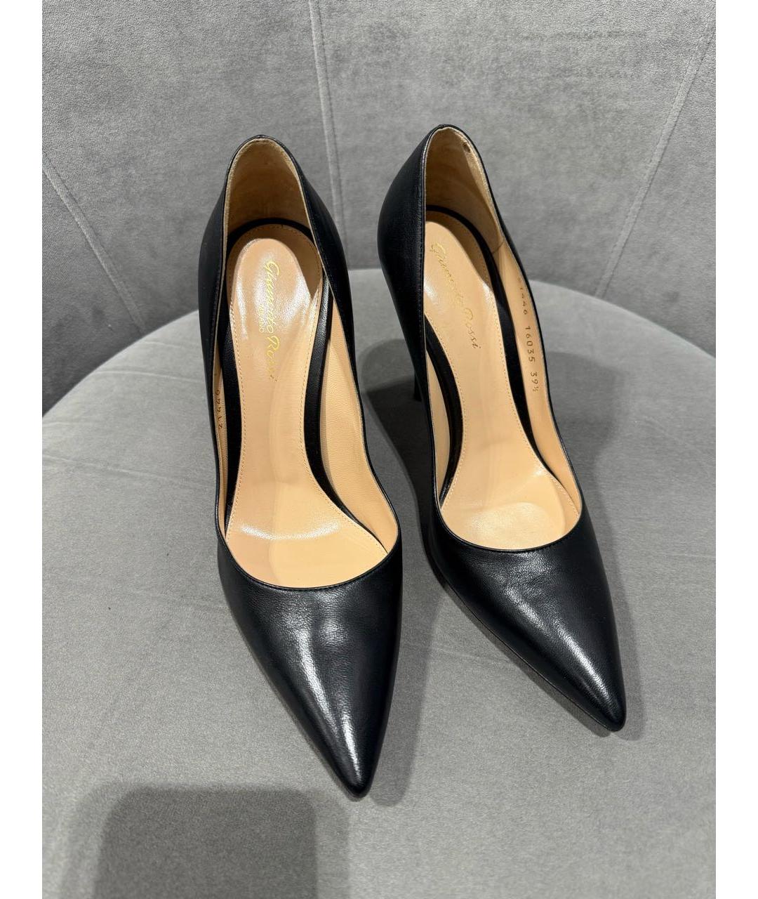 GIANVITO ROSSI Черные кожаные туфли, фото 2