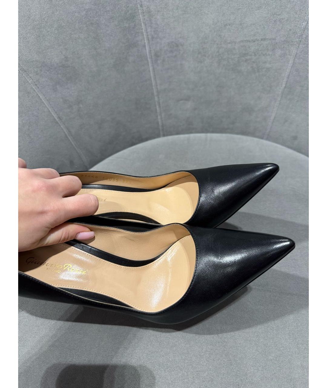 GIANVITO ROSSI Черные кожаные туфли, фото 5