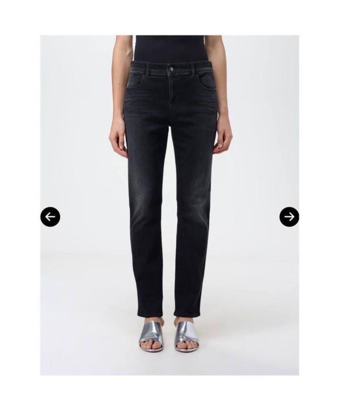 EMPORIO ARMANI Темно-синие хлопко-эластановые прямые джинсы, фото 5