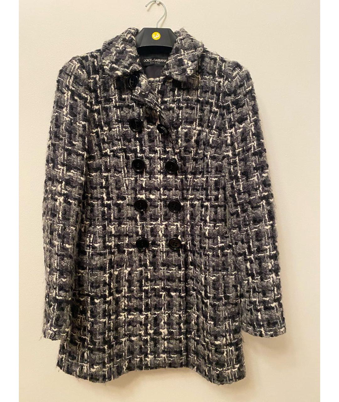 DOLCE&GABBANA Серое шерстяное пальто, фото 6