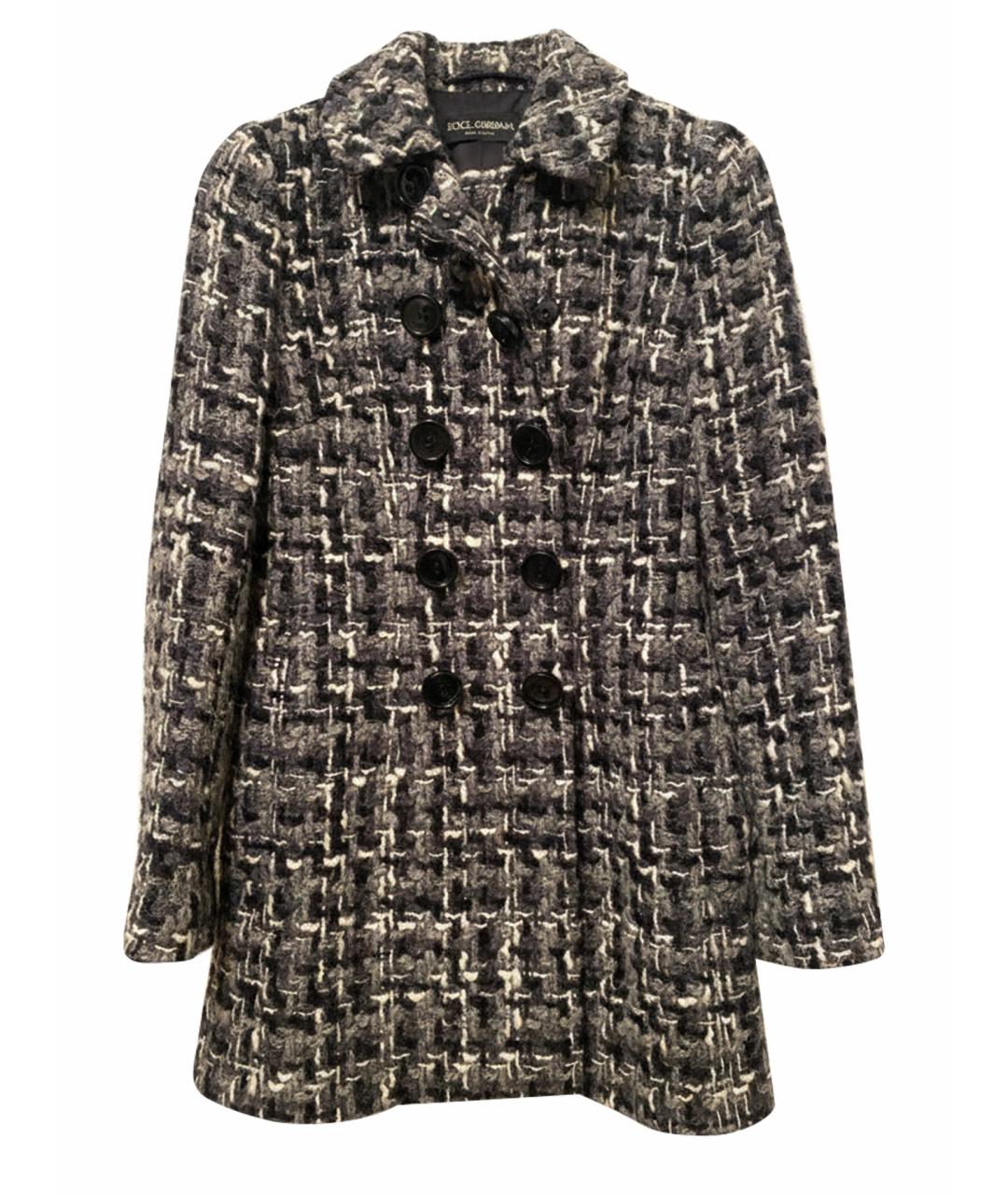 DOLCE&GABBANA Серое шерстяное пальто, фото 1