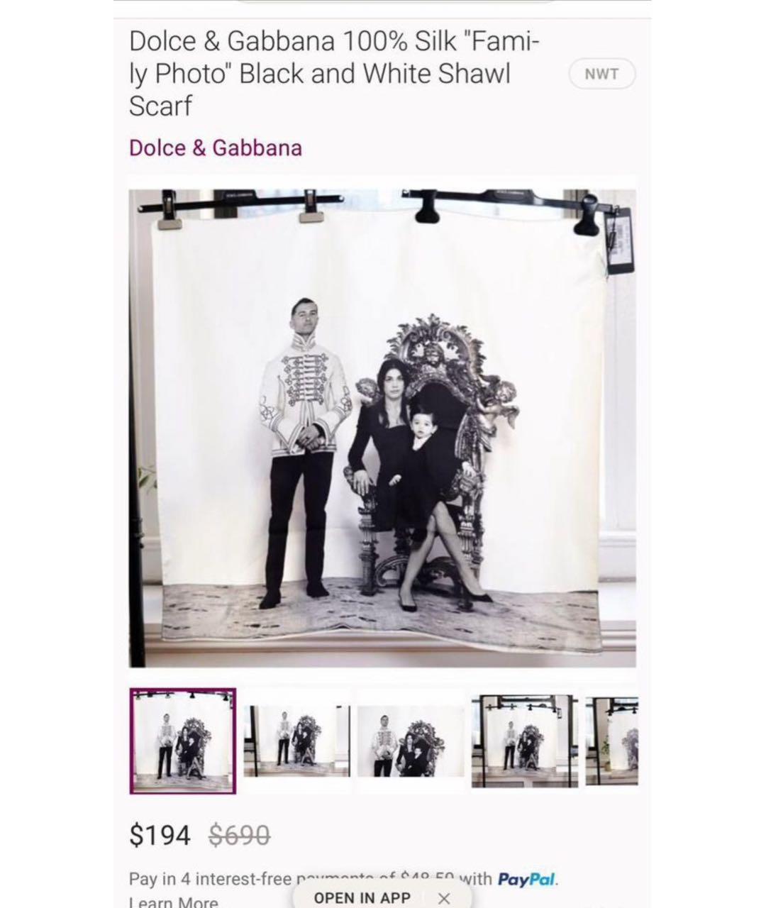 DOLCE&GABBANA Мульти шелковый платок, фото 4