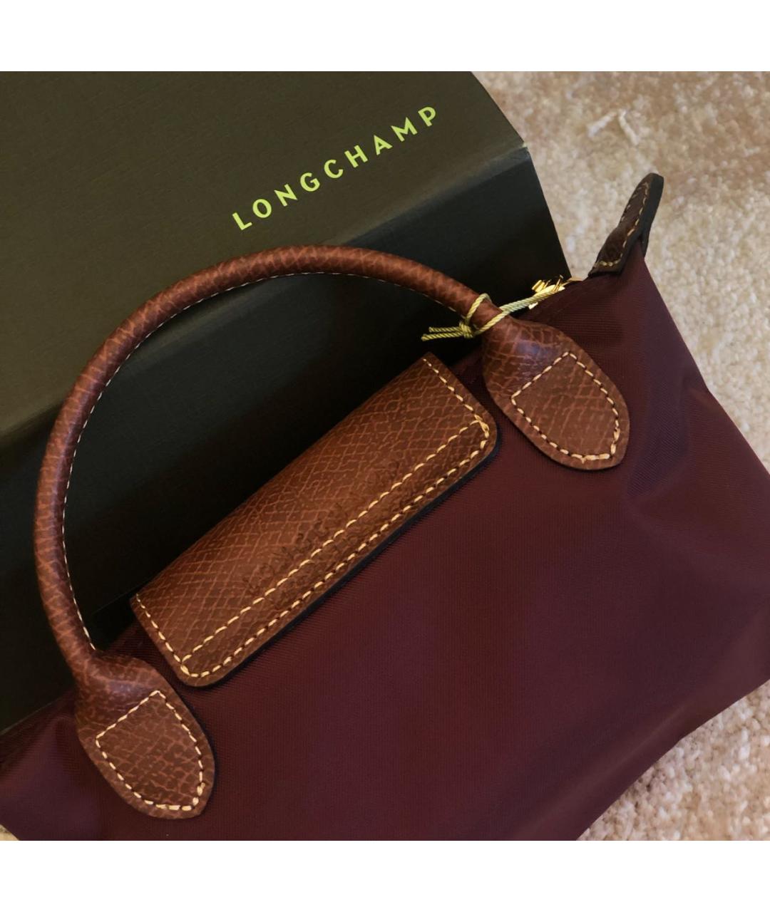 LONGCHAMP Бордовая сумка с короткими ручками, фото 6