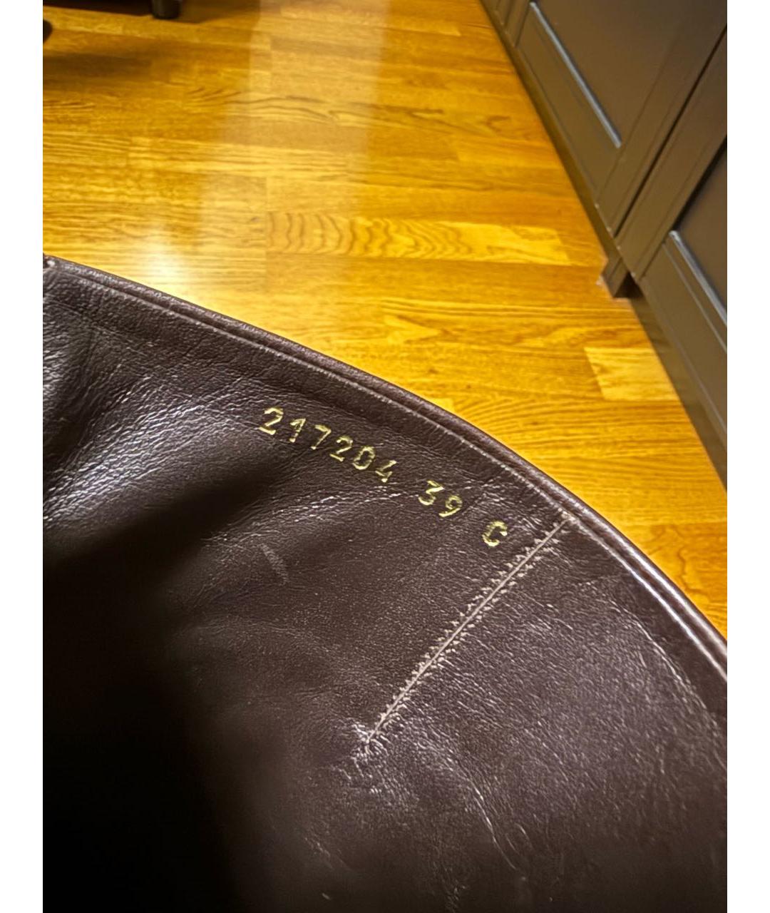 GUCCI Черные кожаные сапоги, фото 7