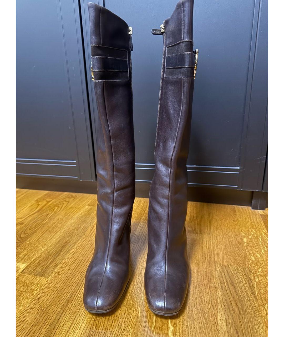 GUCCI Черные кожаные сапоги, фото 2