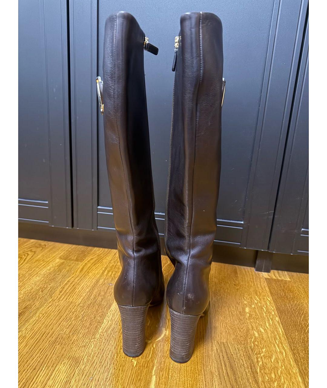 GUCCI Черные кожаные сапоги, фото 4