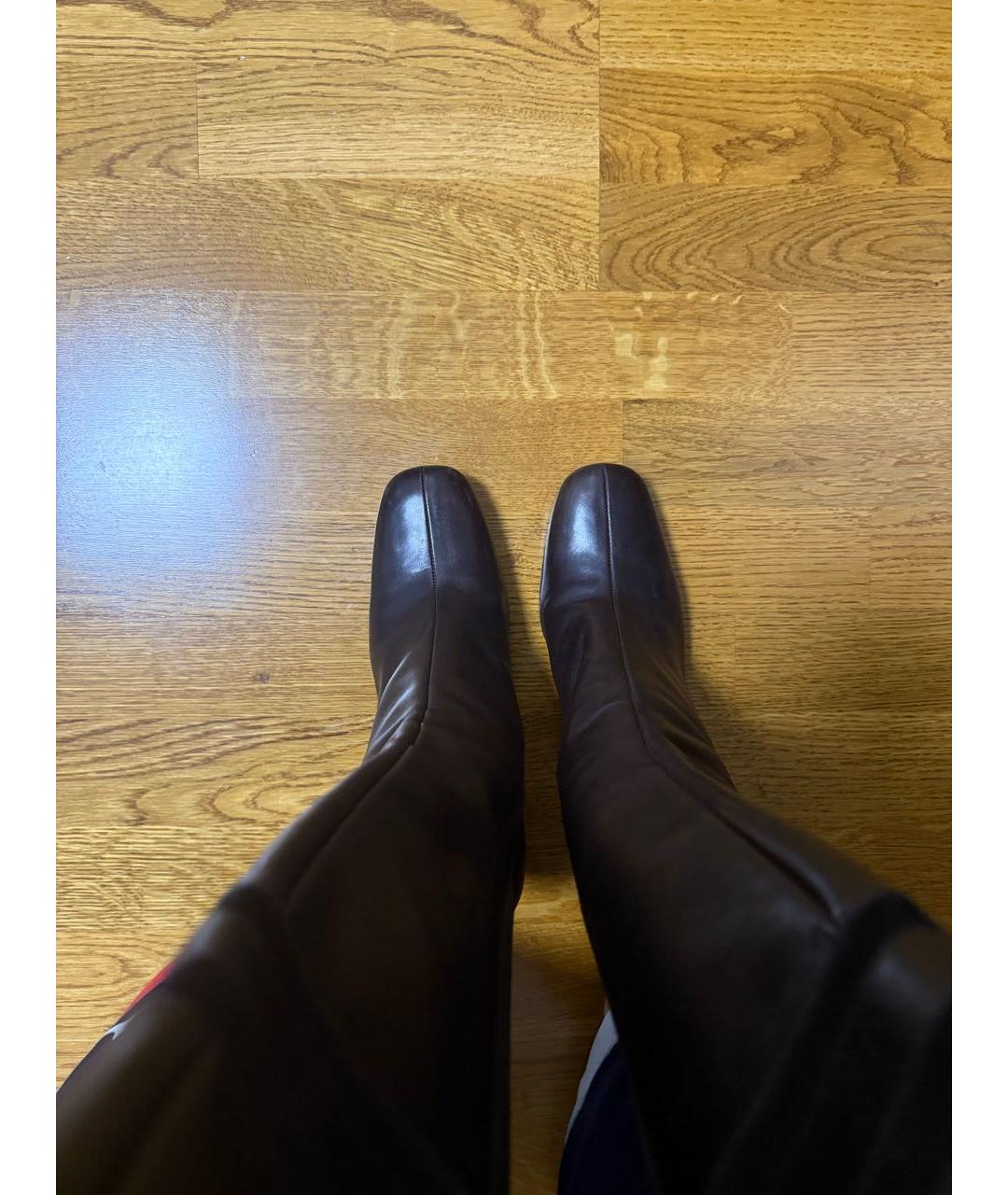 GUCCI Черные кожаные сапоги, фото 3