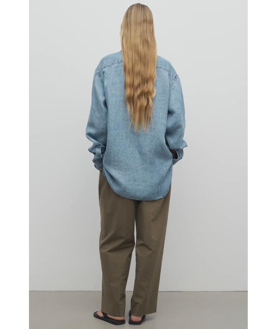 THE ROW Хаки прямые брюки, фото 4