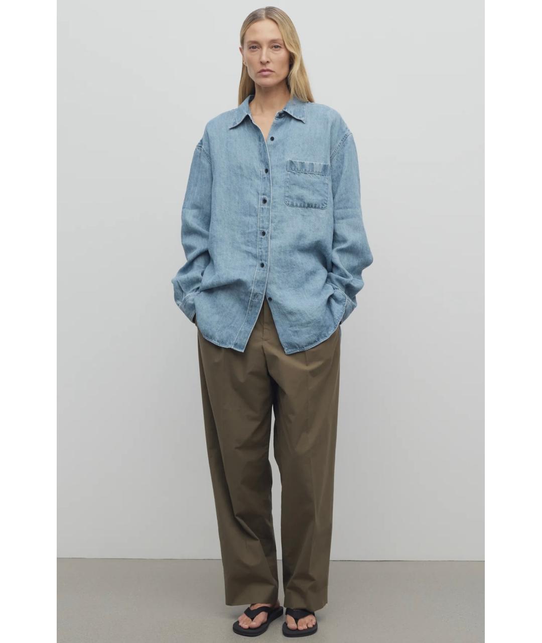 THE ROW Хаки прямые брюки, фото 2