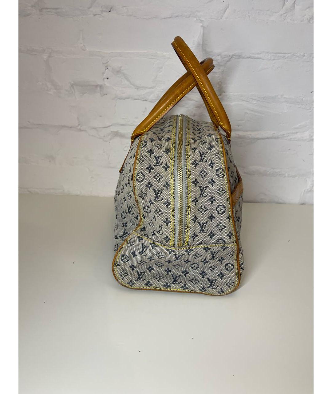 LOUIS VUITTON Бежевая тканевая сумка с короткими ручками, фото 4