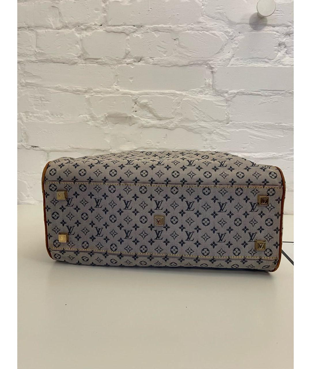 LOUIS VUITTON Бежевая тканевая сумка с короткими ручками, фото 7